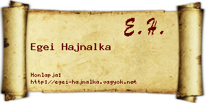 Egei Hajnalka névjegykártya